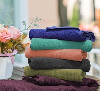 Cloth Fusion Cotton 575 GSM Hand Towels Set for Gym & Workout- (Set of 6, Assorted) (Multi)