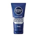 NIVEA MEN Protect & Care Exfoliating Face Scrub (75ml), Invigorating Men's Face Cleanser with Aloe Vera, Face Wash