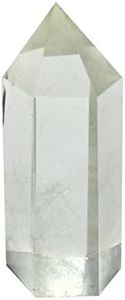 Healing Stone Wand of Clear Quartz Crystal Pointed & Faceted Prism Bar for Reiki Chakra Meditation Therapy Deco