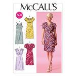 Mccall's Patterns 7116, Misses Dresses, Chiffon, Size B5 (8-10-12-14-16)