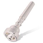 Bach Trumpet Mouthpiece 3C, New Silver Gold Plated Trumpet Mouthpiece 3C Size for Musical Instrument Accessory 3C Trumpet Mouthpiece (Silver)