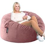 Bean Bag Chairs, Memory Foam Bean Bag Chair for Adults/Teens/Kids, Velvet Lazy Sofa Furniture with Removable High-Rebound Memory Foam for Living Room Bedroom College Dorm