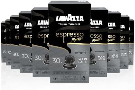 Lavazza, Espresso Maestro Ristretto, 100 Aluminium Capsules Compatible with Nespresso Original Machines, Chocolate & Caramel Notes, Arabica & Robusta, Intensity 12/13, Dark Roasting, Zero CO2 Impact