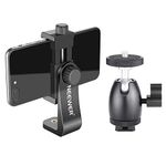 Neewer 360 Degree Vertical Rotating Smartphone Holder with Ball Joint for iPhone X 8 7 Plus 7 6 Plus, Samsung S8 S7 S6 and Other Phones Width Between 1.9-3.9 Inches/4.8-10 cm (Black)