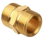 Mingle Pressure Washer Coupler, Metric M22 15mm Male Thread to M22 14mm Male Fitting, 4500 PSI