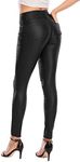 ECUPPER Womens Black Faux Leather Stretch Push Up Sexy Pants 29" Inseam-Regular 5XL