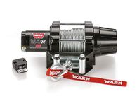 WARN 101025 VRX 25 Powersports Winch with Handlebar Mounted Switch and Steel Cable Wire Rope: 3/16" Diameter x 50' Length, 1.25 Ton (2,500 lb) Capacity