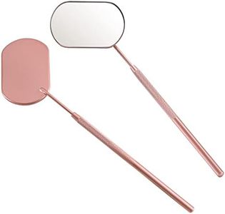 Pretty memory Lash Mirror, 2.2Inches Stainless Steel Makeup Mirror, Eyelash Extensions Accessories for Lash Extension Supplies, Lash Tech Must Haves (Rose Gold)