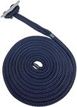 Rainier Supply Co. Boat Dock Lines & Rope - 30' x 3/4", 50' x 3/4' & 50' x 5/8", Boat Ropes for Docking - Premium Double Braided Nylon Dock Rope - Mooring Line - Boat Rope - Navy Blue