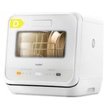 COMFEE' Table Top Dishwasher, Mini Countertop Dishwasher with 6+3 Programs, Steam Wash, Baby Care & Fruit Wash, No plumbing, Delay Start, 72H Storage - White