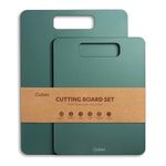 Culiex Chopping Board Set of 2, Composite Wood Fiber Cutting Boards for Kitchen, Dishwasher Safe, Non-Toxic, High Density, BPA Free, Non-Slip Feet, Knife Friendly for Meat, Vegetable, Fruits & Bread
