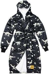 Big Blanket Co Hideout Robe Fossil Hunt | Sherpa Lining with Hood for Women & Men | Extra Soft Plush Blanket Robe | Oversized Cozy Housecoat