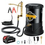 TaskStar Electric Grease Pump, [2024 Innovative 2-in-1] Grease Pump Set, Portable 7L Battery Powered Grease Pump, 40Mpa 8.8 oz./min High Efficiency Grease Gun Kit with 4000 mAh Battery and Charger