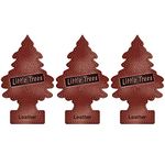 Little Trees Air Freshener Tree LTZ016 Leather Fragrance For Car Home Boat Caravan - Triple Pack