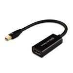 Cable Matters Mini DisplayPort to HDMI Adapter (Mini DP to HDMI) in Black - Thunderbolt and Thunderbolt 2 Port Compatible