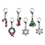 Mirage Pet Products Holiday Lobster Claw Charms/Zipper pulls, Candy Cane, One Size