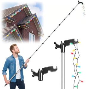 Nigelia 3-15Ft Christmas Light Hanger Pole with Utility Hook