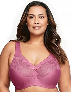 Glamorise Women's Plus Size MagicLift Natural Support Bra Wirefree #1010, Red Violet, 44DD