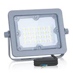 Aigostar 20W Led Floodlight Outdoor, 1800LM Security Lights Outdoor, 6500K Cold White Ultra-Bright Outdoor Spotlight IP65 Waterproof for Garage, Garden, Yard, Warehouse, Patio, Construction Site