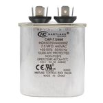 The HVAC Genius 7.5 MFD AC Capacitor, 7.5uF ±5% 370VAC/440 Volt Oval Run Start Capacitor for Air Conditioner Condenser Straight Cool or AC Motor and Fan Starting or Heat Pump Air Conditioner