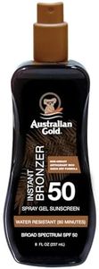 Australian Gold Spray Gel Sunscreen with Instant Bronzer SPF 50, 8 Ounce | Moisturize & Hydrate Skin | Broad Spectrum | Water Resistant,B07DG52KLY