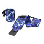 FAVIO Adjustable Compression Wrist Support Braces, Camouflage Nylon Wrist Guard Protector Workout Accessories for Weight & Powerlifting, Gym Training for Men & Women, 1 Pair