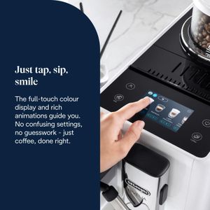 De'Longhi Rivelia Coffee Machine – Arctic White