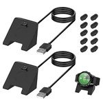 [2 Pack] Charger Cable Dock for Garmin Vivoactive 3/Instinct Watch/Venu Sq, 3.3FT USB Charging Cord Charger Stand Base for Garmin Vivoactive 4 4S/ Fenix 5 5S 5X 6 6S 6X 7 7S 7X/ Forerunner 945 935 245