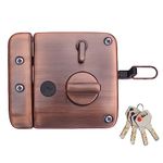 Godrej Rim Lock I Tribolt XL+ I 1CK Latchbolt I for Home Main Door I for Inside/Outside Opening Door & Left/Right Handed Doors I 4 Keys I 5 Year Warrenty I Manual Locking I Antique Copper Finish