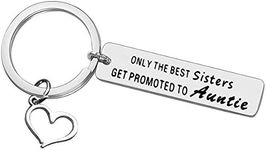 Dabihu Aunt to Be Keyring New Aunt Gifts for Sister Friends Best Sisters Get Promoted to Auntie Keychain Sister Gifts Christmas Birthday Gifts Baby Reveal Gifts for Best Friends Sister in Law