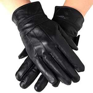 Alpine Swiss Womens Touch Screen Gloves Leather Phone Texting Glove Thermal Warm BLK M