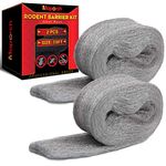 2 Pack Steel Wool, 3.2”x7.5 Ft Control Fill Fabric, Gap Blocker, Brass Wool to Protect Annoying Animals Away from Holes, Pipeline, Wall Cracks, Vents in Garden, House, Garage