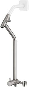 G-Promise All Metal Shower Diverter with 13.5 Inch Extended Holder(Nickel)