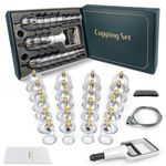 DEFUNX Cupping Therapy Set 24 Cups Professional Chinese Cupping Set With Pump Suction Cups Cupping Kit For Body Cellulite Muscle Massage, Pain Relief, Physical Therapy