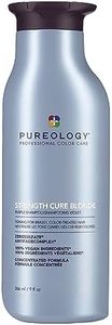 Pureology Purple Shampoo, Tones & Fortifies Brassy Hair, Repairs Damage and Breakage, For Blonde & Lightened Color-Treated, Sulfate-Free, Vegan, Strength Cure Blonde, 266ml