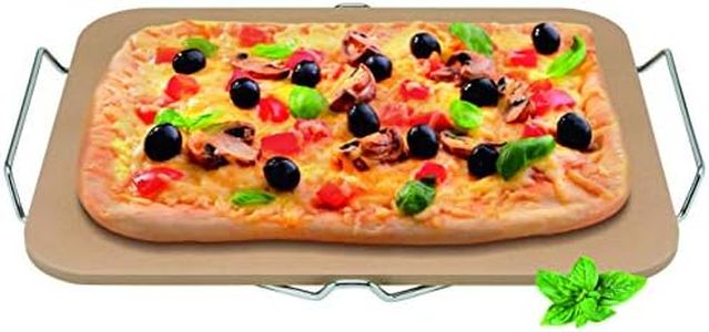 Avanti 12258 Rectangular Pizza Stone with Rack,Light Brown