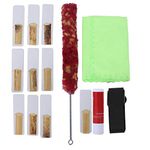 5pcs Clarinet Key with Cleaning Cloth Gloves Reeds Cork Grease Brush Woodwind Instrument Playing Accessories Performance