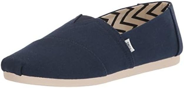 TOMS Men Alpargata Navy Recycled Cotton Canvas UK10, Navy, 11 US