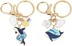 ZYLLGLOW Cute Keychain Aesthetic Keychain Accessories Kawaii Key Ring for Women,Keychain For Girl Charm for Airpod,Backpack, Whale, Medium