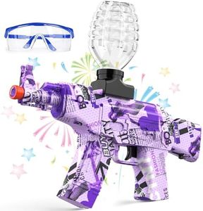 Gel Blaster Gun, Gel Gun Automatic Electric Splatter Ball Blaster Toy for Outdoor Activities, Birthday Christmas Team Games Ages 14+ (Purple)