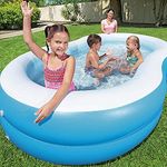 Majik Big Size Swimming Pool Tub for Family Adult and Kids Easy Set Swimming Pool for Outdoor, Garden, Backyard Free Air Pump, 140 Balls and Swim Ring (8.5 Feet (M2))