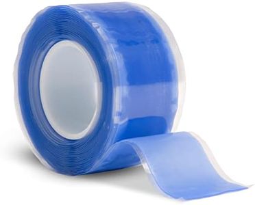 Domain Cycling - Bike Handlebar Tape - Self-Fusing Silicone Waterproofing Tape - 10 Ft Roll of Self-Bonding Handlebar Tape for Road Bike - Repair Griptape (Blue)