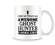 Behind The Glass - Awesome Ghost Hunter - Printed Funny Mug - Great Gift/Present Idea, Ceramic, 11fl.oz.