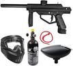 Maddog JT Stealth Paintball Gun Marker and Accessory Starter Package [HPA] | Bronze Kit - Marker, 48ci/3000psi Compressed Air Tank, Mask, Hopper