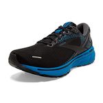 Brooks Men's Ghost 14 D Width Running Shoe (BRK-110369 1D 4861490 10 (056) BLK/BLU)