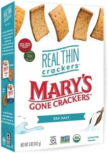 Mary's Gone Crackers Real Thin Crackers, Made with Real Organic Whole Ingredients, Gluten Free, Sea Salt, 5 Ounce (Pack of 1)