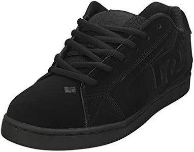 DC Men's Net Casual Low Top Lace Up Skate Shoe Sneaker, Black/Black/Black, 10.5