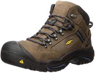 KEEN Utility Men's Braddock Mid Steel Toe Waterproof Work Boot Industrial, Bison/Ensign Blue/All Leather, 10.5 Wide