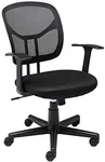 Amazon Basics Mid-Back Desk Office Chair with Armrests - Mesh Back, Swivels - Black