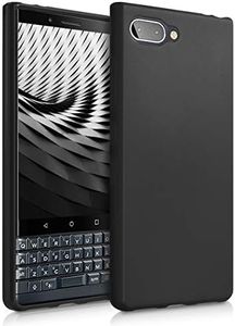 kwmobile Case Compatible with BlackBerry KEYtwo LE (Key2 LE) Case - Soft Slim Protective TPU Silicone Cover - Black Matte